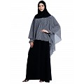 Dual colored Cape abaya-Black and White Dual colored Cape abaya-Black and White